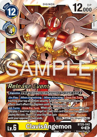 Image for ClavisAngemon (BT25-042 R) (Dual Revolution Release Event Cards) (BT-25_PR) - Digimon Card Game