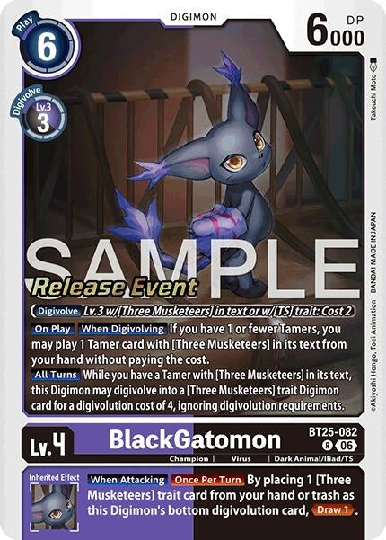 Image for BlackGatomon (BT25-082 R) (Dual Revolution Release Event Cards) (BT-25_PR) - Digimon Card Game