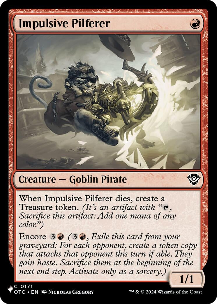 Image for Impulsive Pilferer (171) (The List Reprints) - Magic: The Gathering
