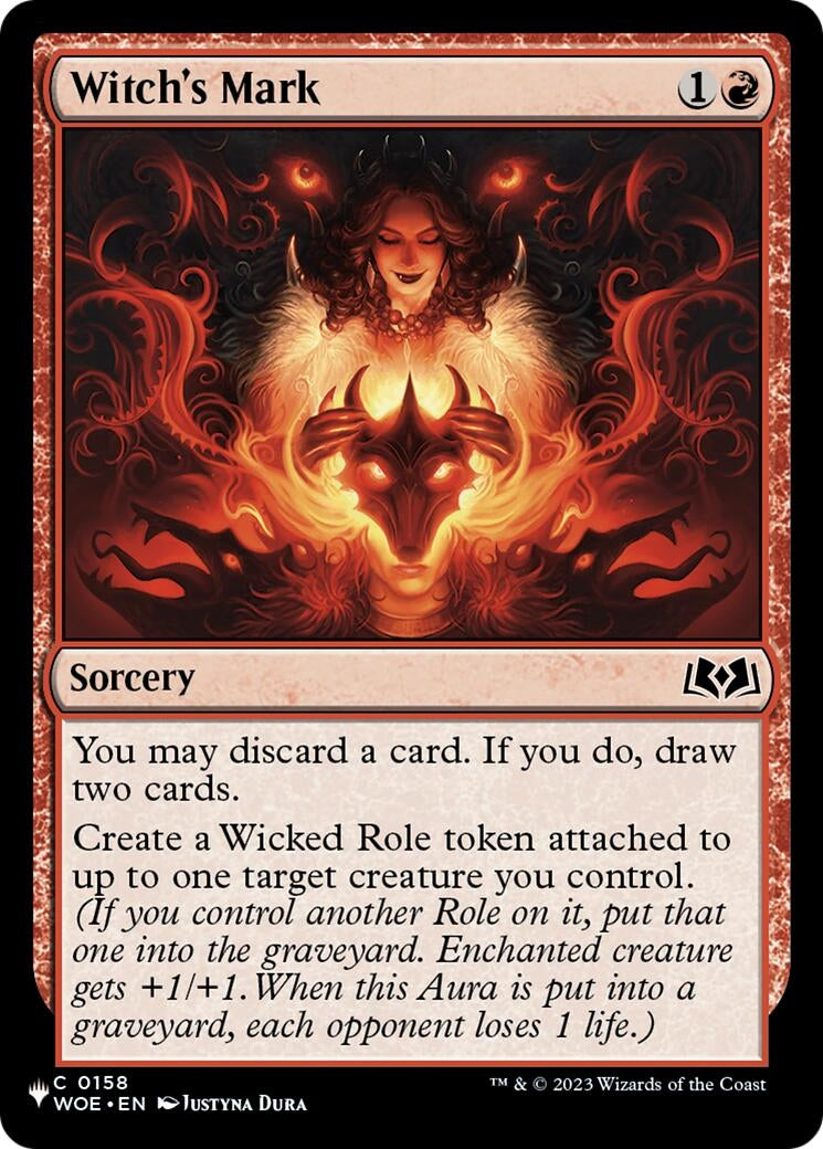 Image for Witch's Mark (158) (The List Reprints) - Magic: The Gathering