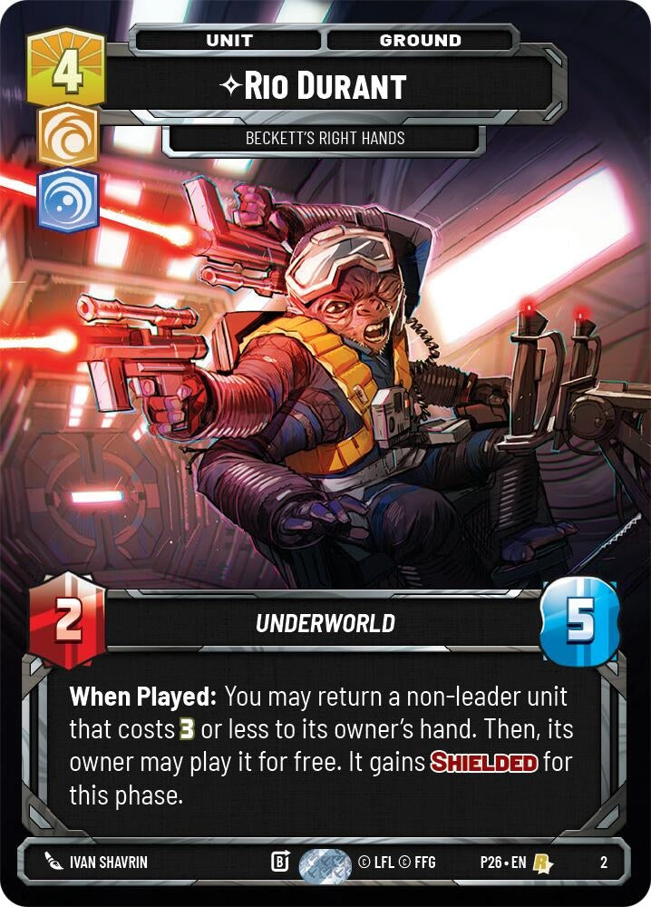 Image for Rio Durant - Beckett's Right Hands (2) (Organized Play Promos) - Star Wars: Unlimited