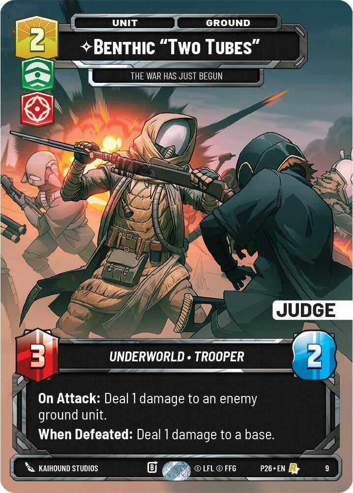 Image for Benthic "Two Tubes" - The War Has Just Begun (9) (Judge Promos) - Star Wars: Unlimited