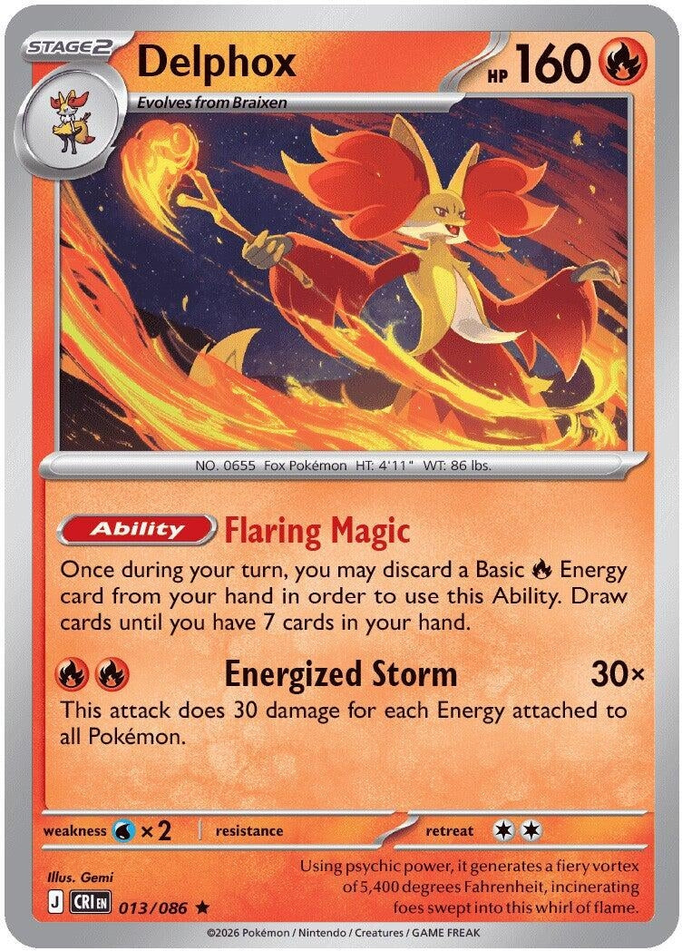Image for Delphox - 013/086 (Non-Holo) (013/086) (Deck Exclusives) - Pokemon