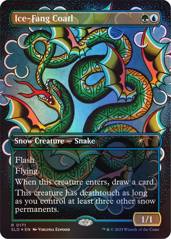 Image for Ice-Fang Coatl (0171) (Rainbow Foil) (171) (Secret Lair Drop Series) - Magic: The Gathering