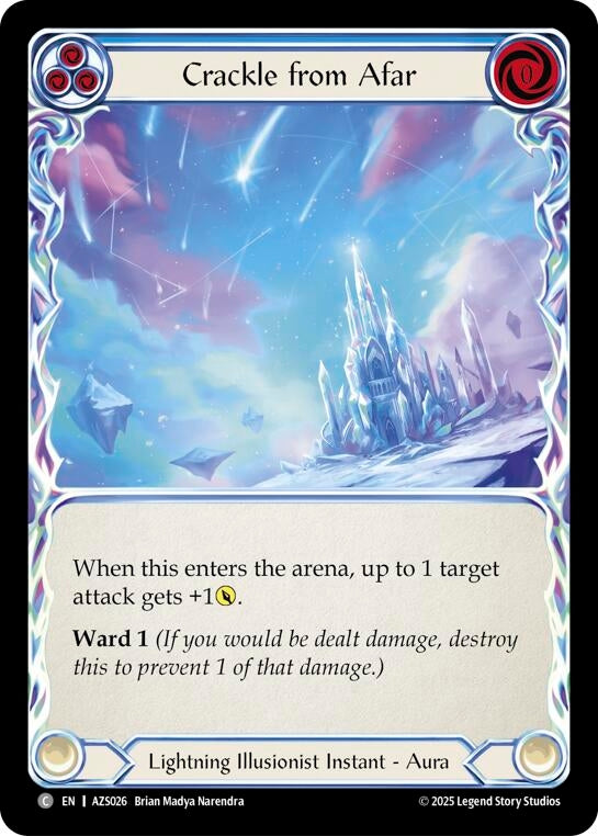 Image for Crackle From Afar (Blue) (AZS026) (Armory Deck: Zyggy) - Flesh and Blood TCG
