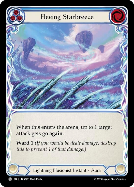 Image for Fleeing Starbreeze (Blue) (AZS027) (Armory Deck: Zyggy) - Flesh and Blood TCG