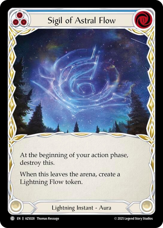 Image for Sigil Of Astral Flow (Blue) (AZS028) (Armory Deck: Zyggy) - Flesh and Blood TCG