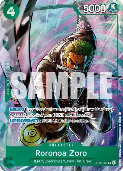 Image for Roronoa Zoro (Premium Card Collection -Best Selection Vol. 6-) (OP13-037) (One Piece Promotion Cards) - One Piece Card Game