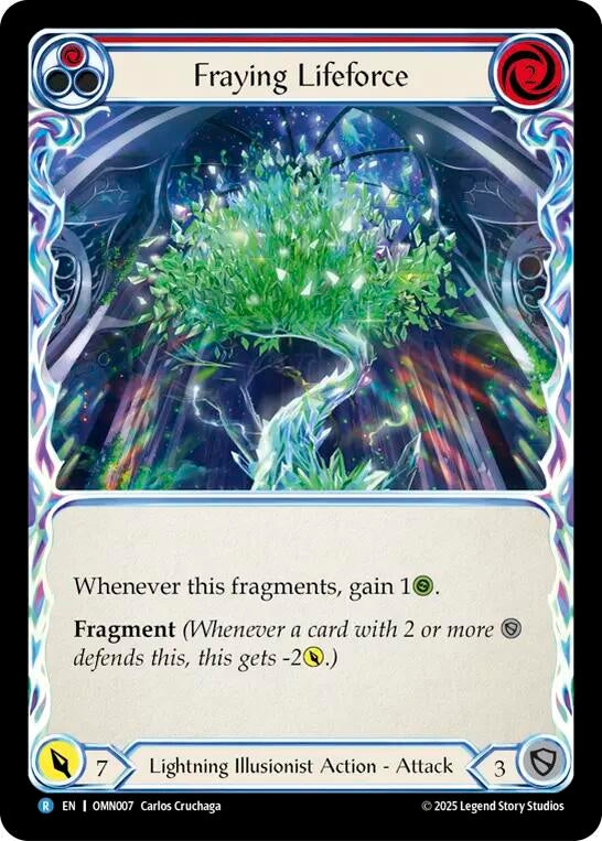 Image for Fraying Lifeforce (OMN007) (Omens of the Third Age) - Flesh and Blood TCG