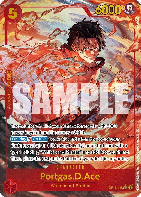 Image for Portgas.D.Ace (118) (Alternate Art) (OP16-118) (The Time of Battle) - One Piece Card Game