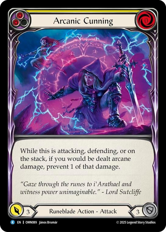 Image for Arcanic Cunning (Yellow) (OMN089) (Omens of the Third Age) - Flesh and Blood TCG