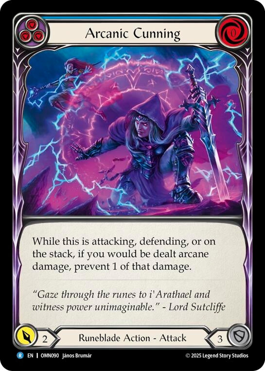Image for Arcanic Cunning (Blue) (OMN090) (Omens of the Third Age) - Flesh and Blood TCG
