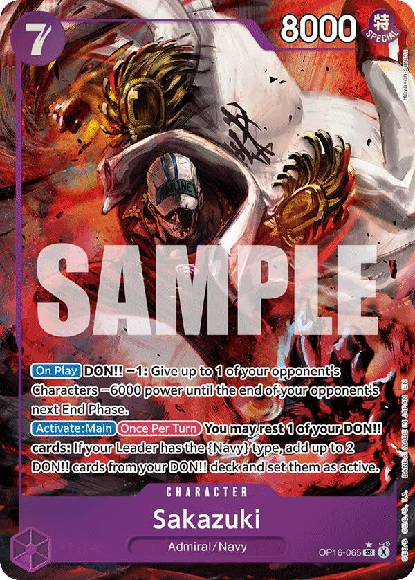 Image for Sakazuki (Alternate Art) (OP16-065) (The Time of Battle) - One Piece Card Game