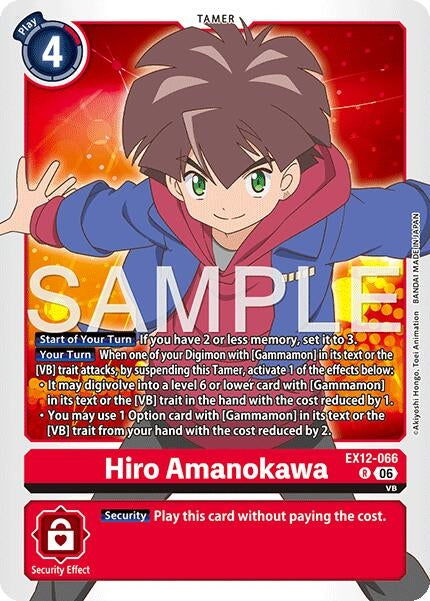 Image for Hiro Amanokawa (EX12-066 R) (Digital World Shambala) (EX-12) - Digimon Card Game
