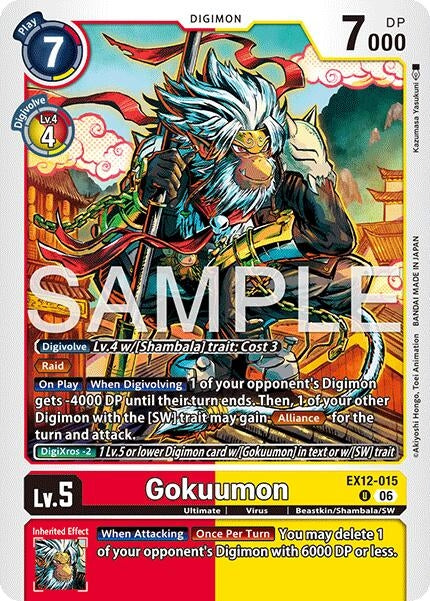 Image for Gokuumon (EX12-015 U) (Digital World Shambala) (EX-12) - Digimon Card Game