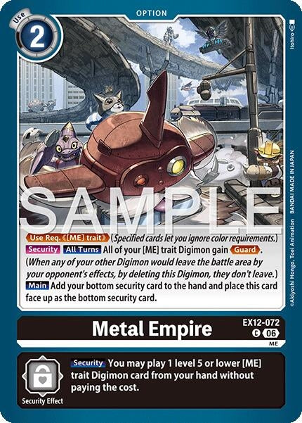 Image for Metal Empire (EX12-072 C) (Digital World Shambala) (EX-12) - Digimon Card Game