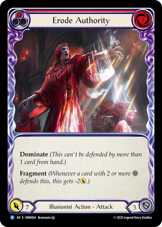Image for Erode Authority (Red) (OMN044) (Omens of the Third Age) - Flesh and Blood TCG