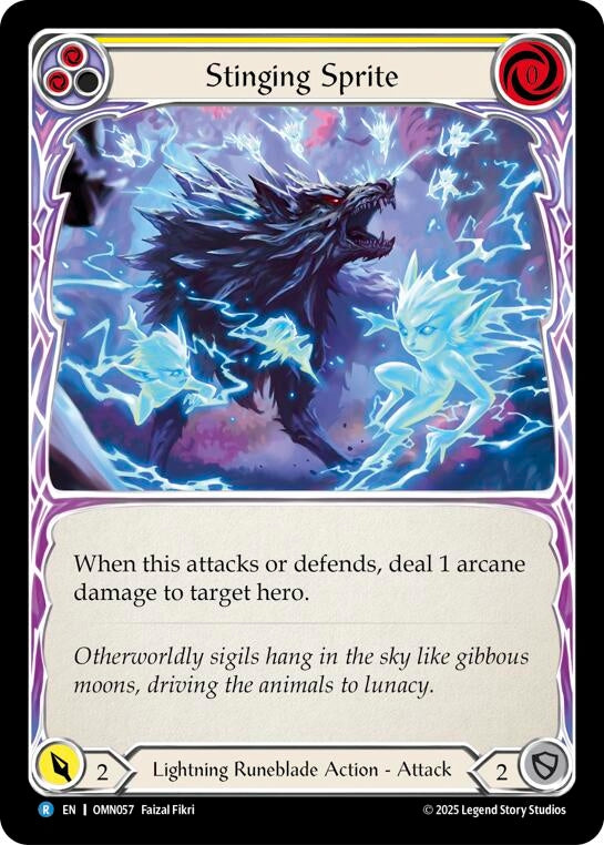 Image for Stinging Sprite (Yellow) (OMN057) (Omens of the Third Age) - Flesh and Blood TCG
