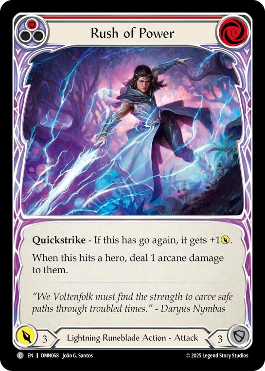 Image for Rush Of Power (Red) (OMN068) (Omens of the Third Age) - Flesh and Blood TCG