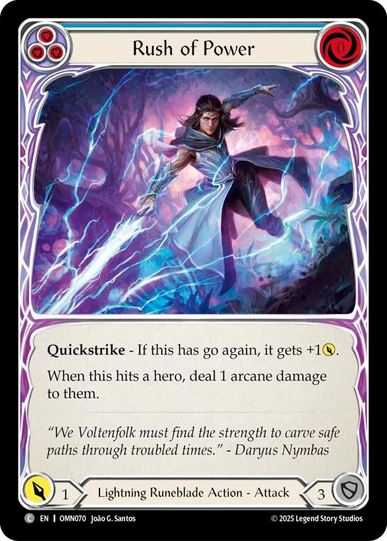Image for Rush Of Power (Blue) (OMN070) (Omens of the Third Age) - Flesh and Blood TCG