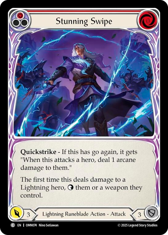 Image for Stunning Swipe (Red) (OMN074) (Omens of the Third Age) - Flesh and Blood TCG