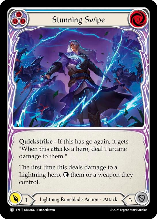 Image for Stunning Swipe (Blue) (OMN076) (Omens of the Third Age) - Flesh and Blood TCG