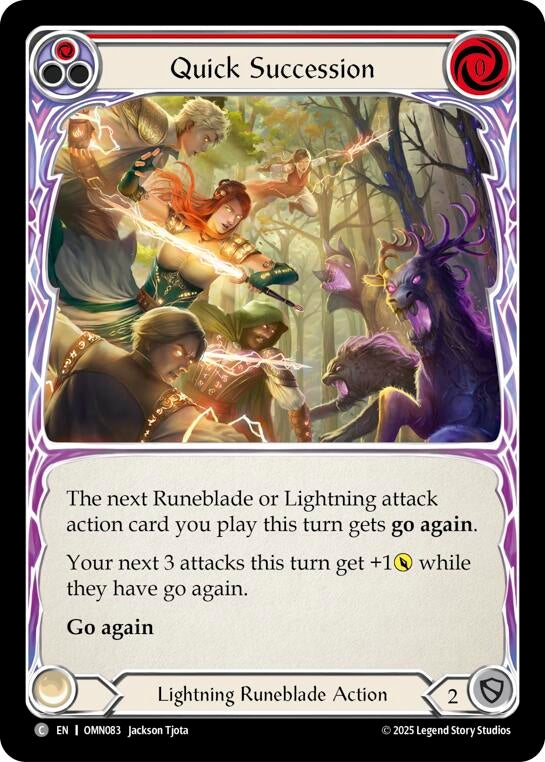 Image for Quick Succession (Red) (OMN083) (Omens of the Third Age) - Flesh and Blood TCG