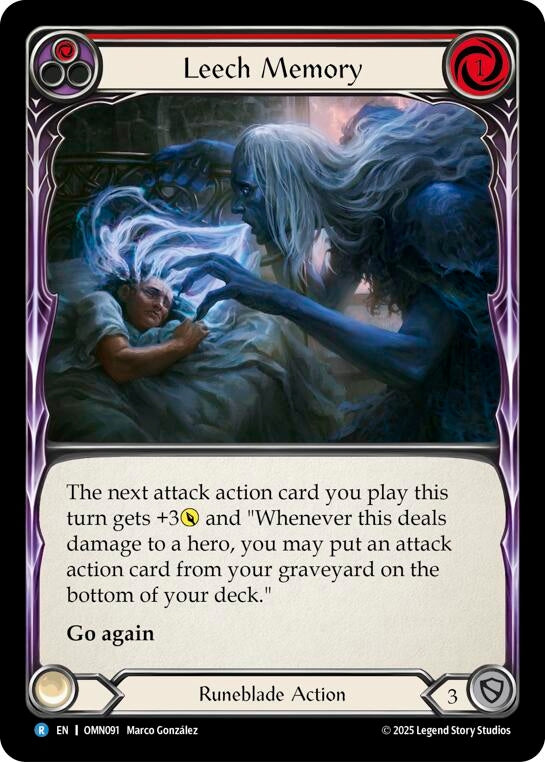 Image for Leech Memory (Red) (OMN091) (Omens of the Third Age) - Flesh and Blood TCG