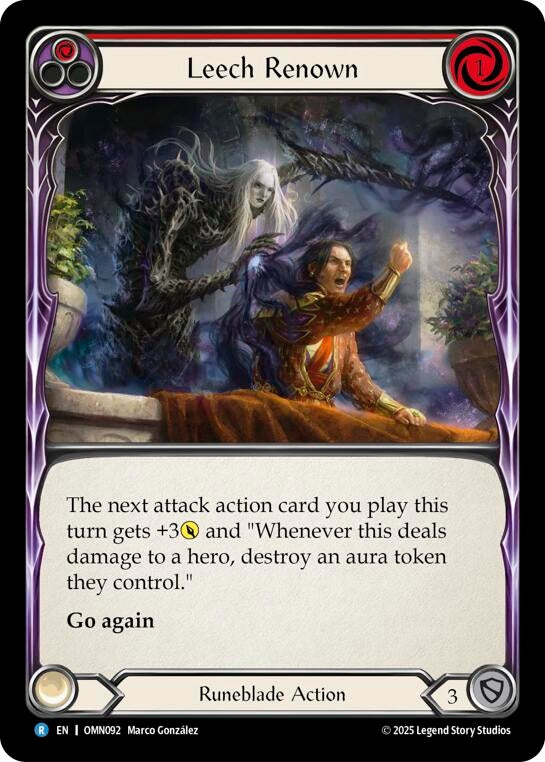 Image for Leech Renown (Red) (OMN092) (Omens of the Third Age) - Flesh and Blood TCG