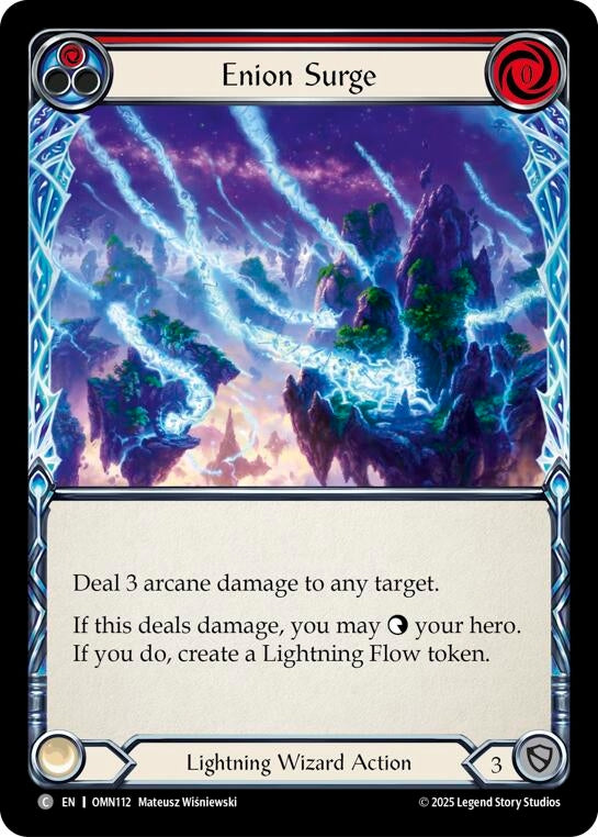 Image for Enion Surge (Red) (OMN112) (Omens of the Third Age) - Flesh and Blood TCG