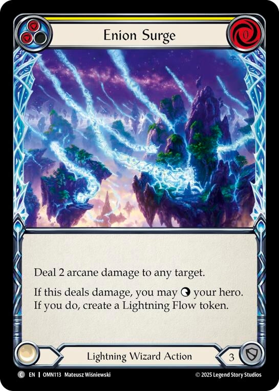 Image for Enion Surge (Yellow) (OMN113) (Omens of the Third Age) - Flesh and Blood TCG