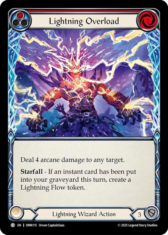 Image for Lightning Overload (Red) (OMN115) (Omens of the Third Age) - Flesh and Blood TCG
