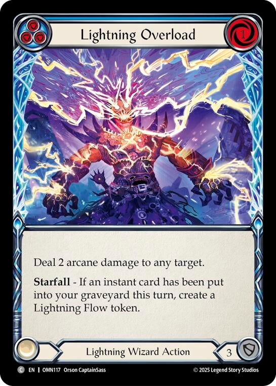 Image for Lightning Overload (Blue) (OMN117) (Omens of the Third Age) - Flesh and Blood TCG