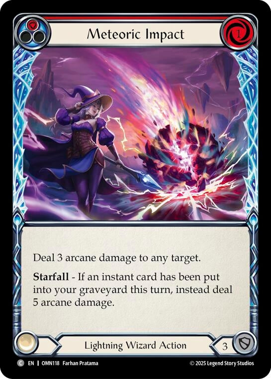 Image for Meteoric Impact (Red) (OMN118) (Omens of the Third Age) - Flesh and Blood TCG
