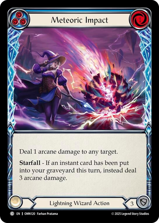 Image for Meteoric Impact (Blue) (OMN120) (Omens of the Third Age) - Flesh and Blood TCG