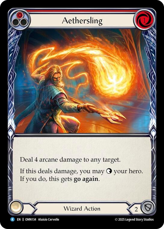 Image for Aethersling (Red) (OMN134) (Omens of the Third Age) - Flesh and Blood TCG