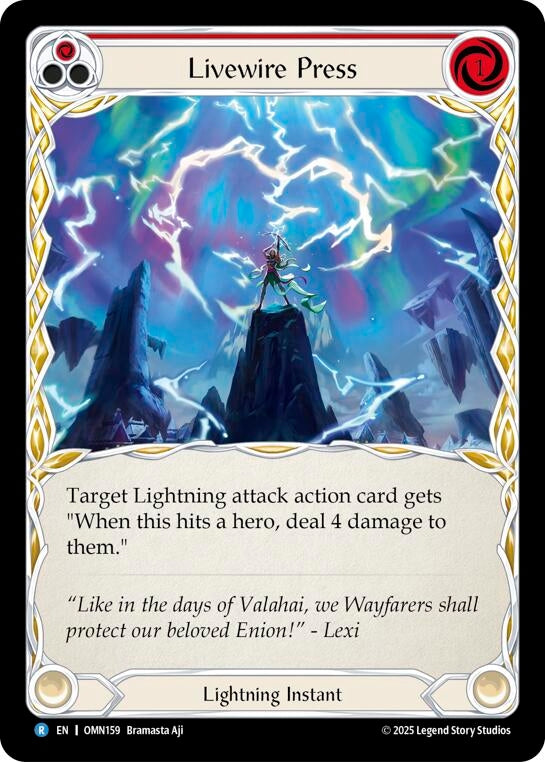 Image for Livewire Press (Red) (OMN159) (Omens of the Third Age) - Flesh and Blood TCG