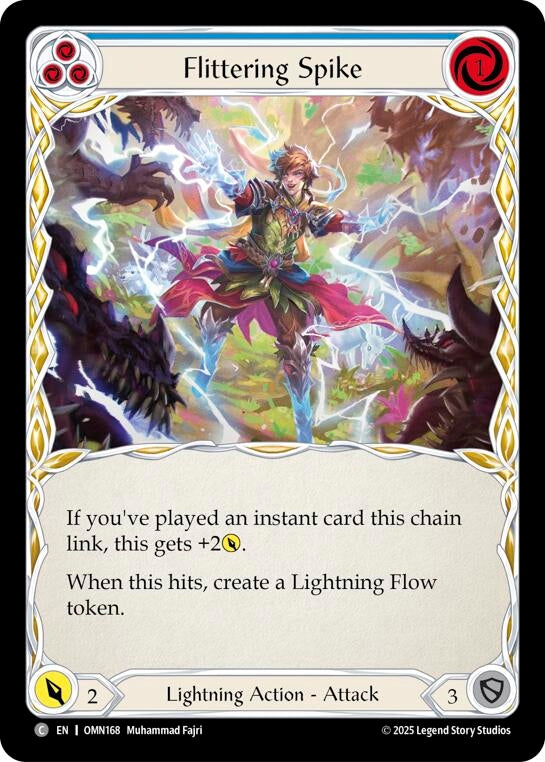 Image for Flittering Spike (Blue) (OMN168) (Omens of the Third Age) - Flesh and Blood TCG