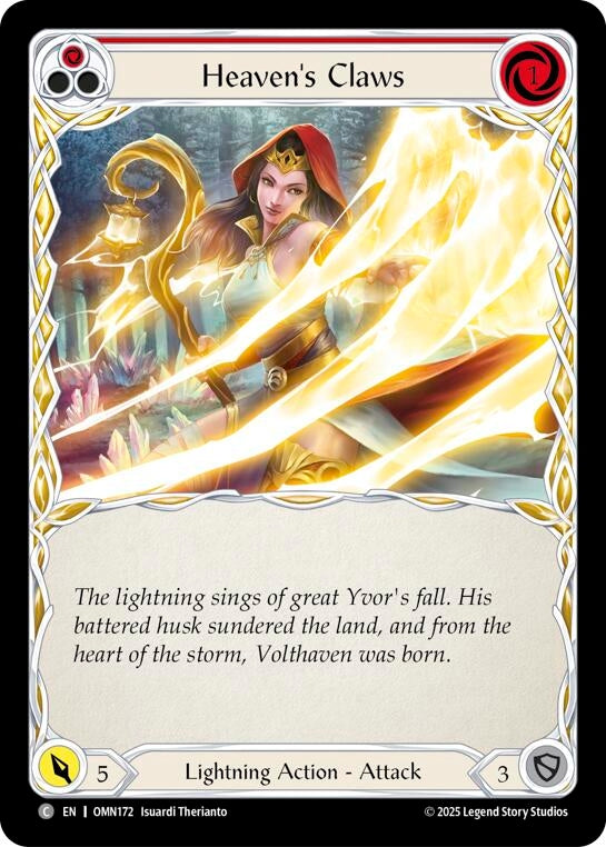 Image for Heavens Claws (Red) (OMN172) (Omens of the Third Age) - Flesh and Blood TCG
