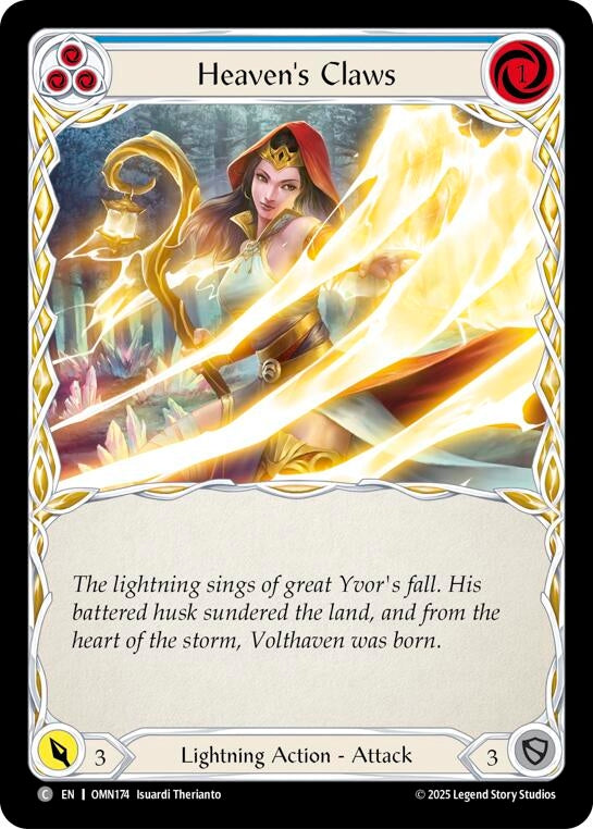 Image for Heavens Claws (Yellow) (OMN174) (Omens of the Third Age) - Flesh and Blood TCG