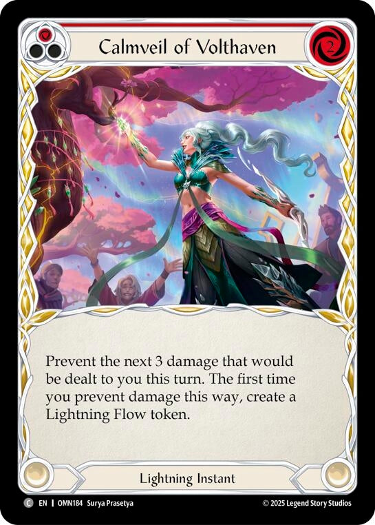 Image for Calmveil Of Volthaven (Red) (OMN184) (Omens of the Third Age) - Flesh and Blood TCG