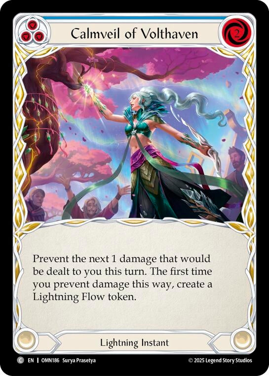 Image for Calmveil Of Volthaven (Blue) (OMN186) (Omens of the Third Age) - Flesh and Blood TCG