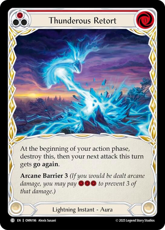 Image for Thunderous Retort (Red) (OMN196) (Omens of the Third Age) - Flesh and Blood TCG