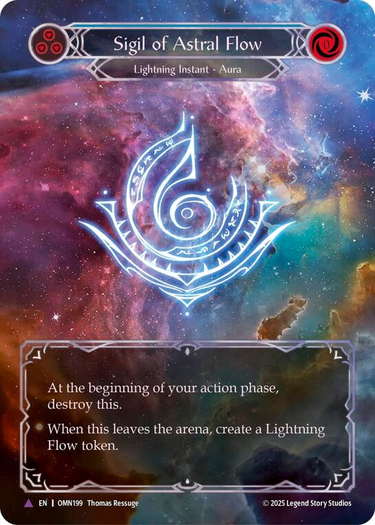 Image for Sigil Of Astral Flow (Blue) (Marvel) (OMN199) (Omens of the Third Age) - Flesh and Blood TCG