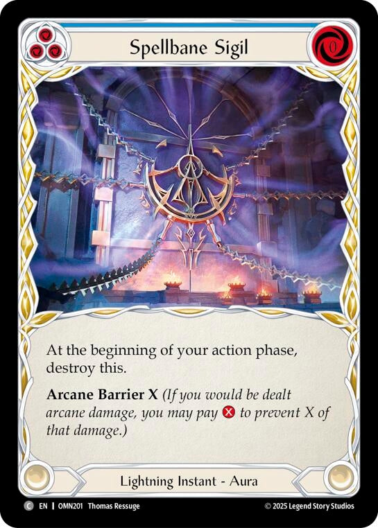 Image for Spellbane Sigil (Blue) (OMN201) (Omens of the Third Age) - Flesh and Blood TCG