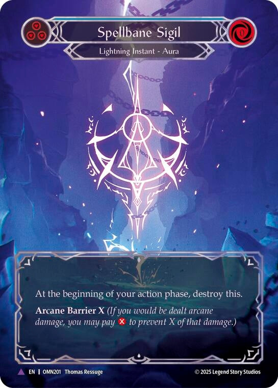 Image for Spellbane Sigil (Blue) (Marvel) (OMN201) (Omens of the Third Age) - Flesh and Blood TCG