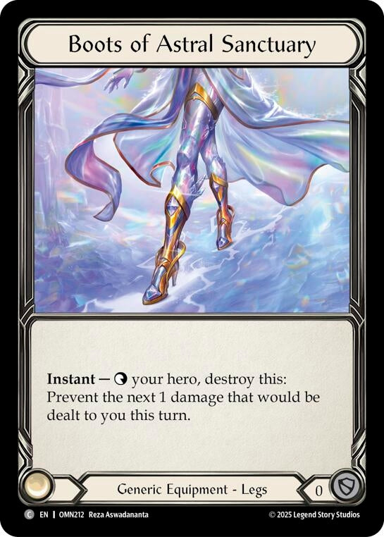 Image for Boots Of Astral Sanctuary (OMN212) (Omens of the Third Age) - Flesh and Blood TCG