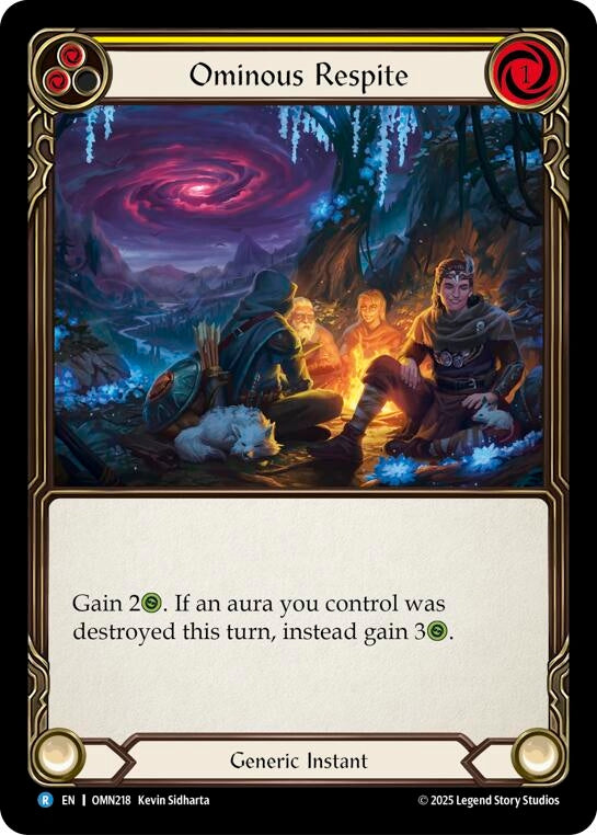 Image for Ominous Respite (Yellow) (OMN218) (Omens of the Third Age) - Flesh and Blood TCG