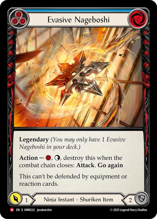 Image for Evasive Nageboshi (Blue) (OMN232) (Omens of the Third Age) - Flesh and Blood TCG
