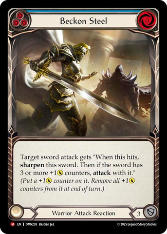 Image for Beckon Steel (Blue) (OMN238) (Omens of the Third Age) - Flesh and Blood TCG